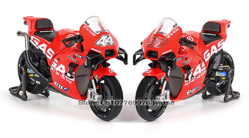 Maisto 1:18 2023 GASGAS Tech3 37#Augusto Fernandez 44#Pol Espargaro Moto GP modelo de motocicleta de liga leve para coleção de brinquedos de presente