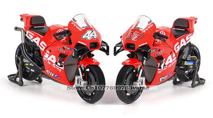 Maisto 1:18 2023 GASGAS Tech3 37#Augusto Fernandez 44#Pol Espargaro Moto GP modelo de motocicleta de liga leve para coleção de brinquedos de presente