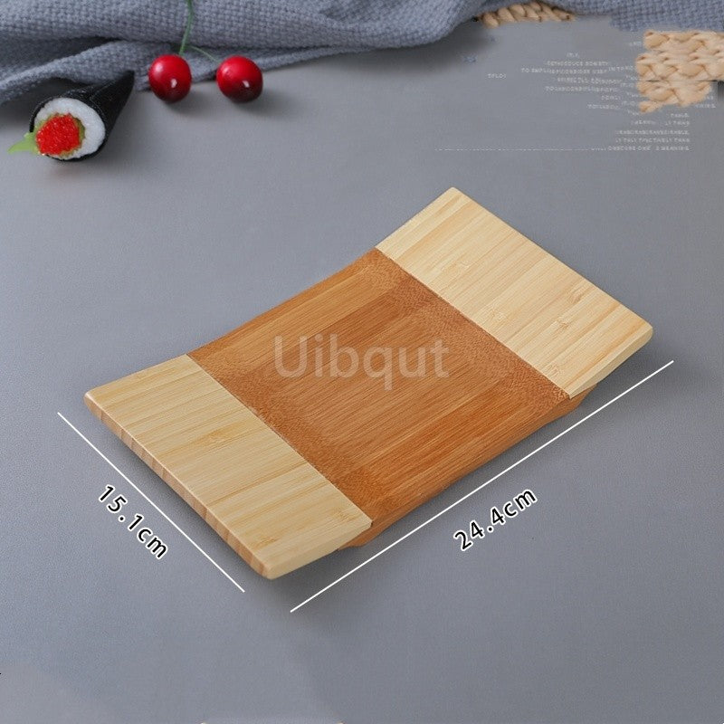 Bamboo Sushi Board boat plate Rectangular Platform Cooking Sashimi basin Japanese Korean Cuisine Tableware Serving Plate Tray