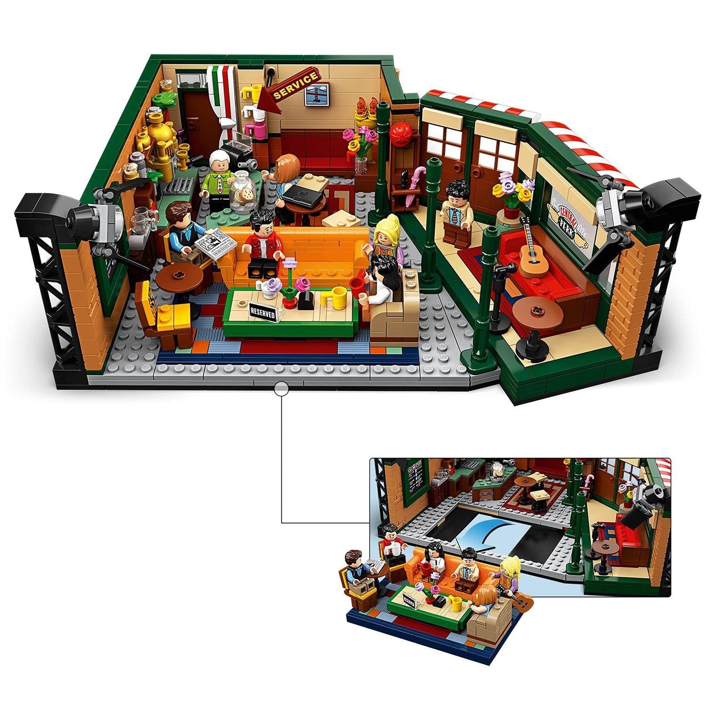 Blocos de Montar LEGO Friends Ideas Central Perk 7 Minifiguras Novas de Setembro de 2019 Brinquedo Presente de Aniversário Natal 21319 1070 Peças
