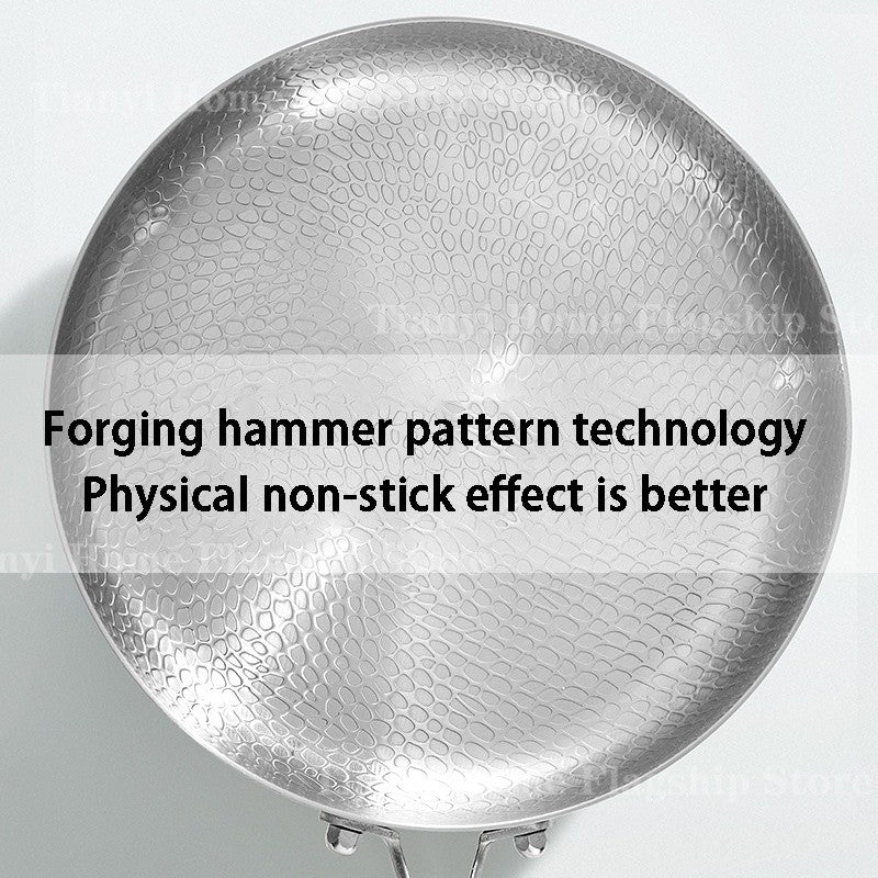 Frigideira 20/24/28cm Antiaderente Wok Titânio Aço Inox Doméstica Ovo Bife Frigideira Fogão de Indução Gás Utensílios de Cozinha