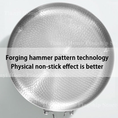 Frigideira 20/24/28cm Antiaderente Wok Titânio Aço Inox Doméstica Ovo Bife Frigideira Fogão de Indução Gás Utensílios de Cozinha