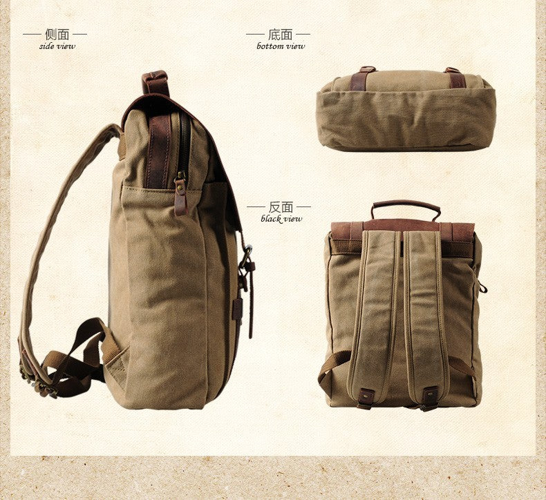 Fashion Male Backpack Leather military Canvas backpack Men backpack women school backpack school bag bagpack rucksack mochila