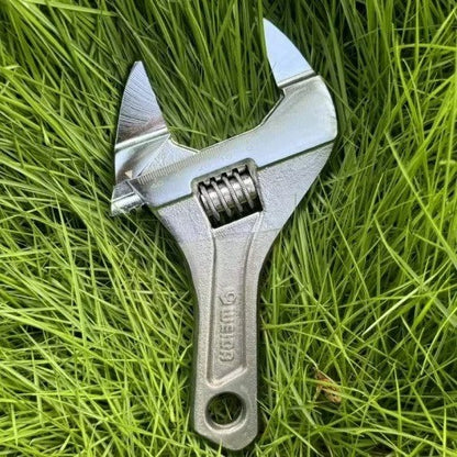 Chave Ajustável Ultrafina com Abertura Larga, Cabo Curto, Mini Chave de Macaco, Escala a Laser, Chave Revestida de Borracha para Ferramenta de Banheiro