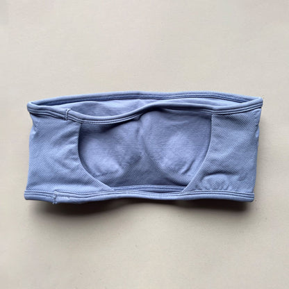 NO LOGO Backless Bandeau Sports Bra Gym Women Top Crop Tube Yoga Tops Halter Sports Seamless Bras Scrunch Workout Yoga Tank