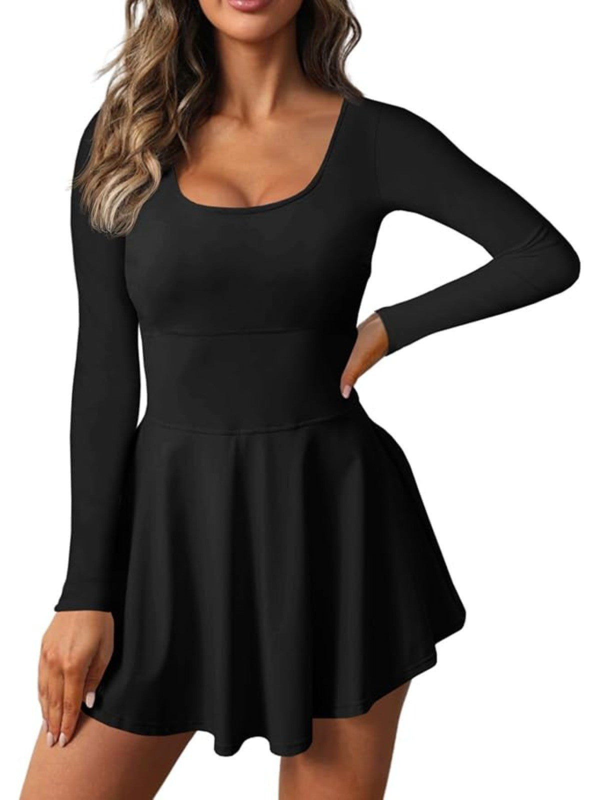 Slim Fit Women 2-In-1 Tennis Dress Athletic Golf Dress With Built-In Shorts Vintage Aesthetic Sporty Streetwear women clothing