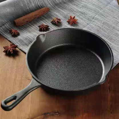 Frigideiras de Ferro Fundido Redondas Antiaderentes, Frigideiras Grelhadoras, Frigideiras de Ovo, Adequadas para Fogão, Grelha, Cozinha Interna e Externa