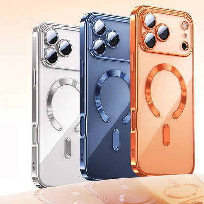 Proteção de Câmera Capa Luxo Transparente com Galvanoplastia TPU Macio Proteção contra Quedas com Capa de Telefone Magnética Para iPhone17Pro Max/17Pro/Air/17