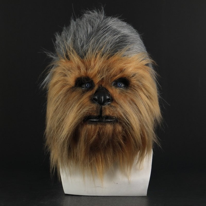 Halloween Mask Planet Chewbacca Hood Latex Plush Mask Star Wars Cute Animal Dress Up Movie