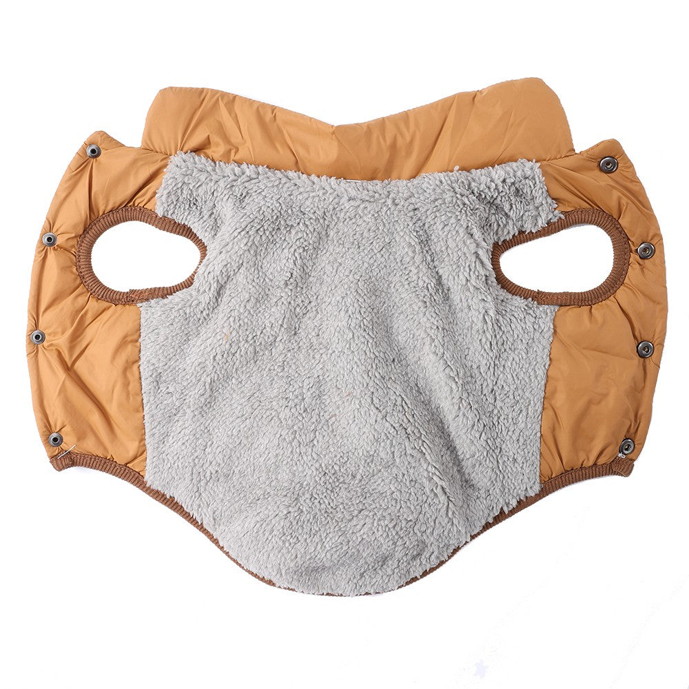 Jaqueta Corta-vento para Cães Pequenos e Médios Outono Inverno Quente com Argola em D Roupas para Filhotes de Chihuahua Schnauzer Fantasia de Lã para Animais de Estimação