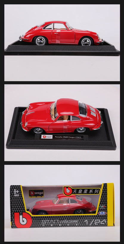 Burago 1:24 1961 Porsche 356B Coupé Modelo em Liga #22079