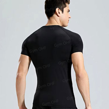 Anime Compression Shirt Men's Print Summer Short Sleeve Rash Guard Gym Workout T-Shirt Athletic Quick Dry Baselayer Undershirts