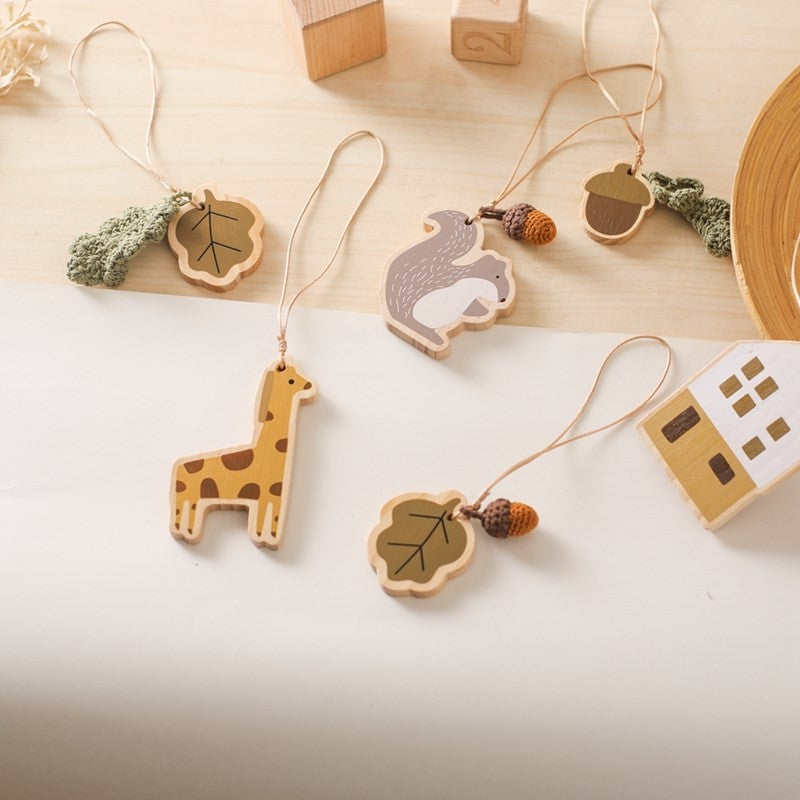 Móbile de Berço de Madeira, Chocalho e Mordedor, Brinquedos Sensoriais para Bebês, Brinquedos de Atividades para Carrinhos, Presentes para Ginásios de Bebês Recém-Nascidos