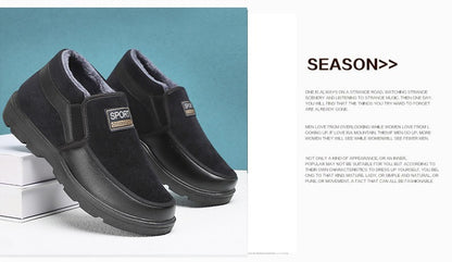 Men's winter new boots,men's plush thick elderly shoes,cold resistant and warm men's boots, thick soled comfortable cotton boots