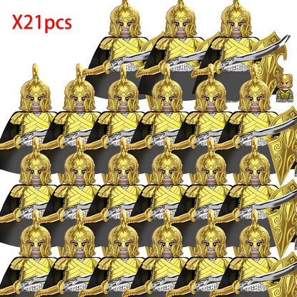 Lord of the Rings Elfos Orcs Exército Anões Rohan Mini Bonecos de Ação Blocos de Montar Brinquedos para Crianças Presente de Aniversário