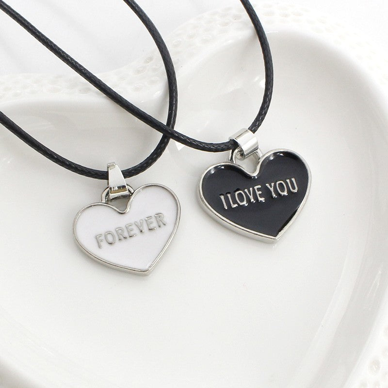 Eu Te Amo Melhores Amigos Colar de Casal Jóias Quebra-Cabeça BFF Chave Fechadura Tai Chi Coração Pingentes Colares para Mulheres Homens Presente Collier