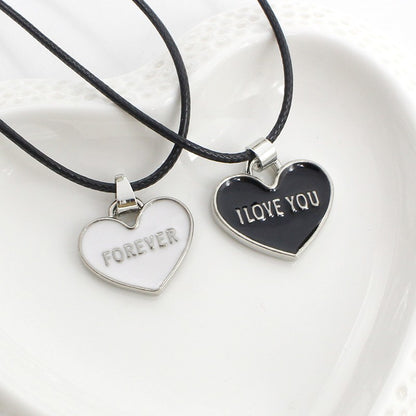 Eu Te Amo Melhores Amigos Colar de Casal Jóias Quebra-Cabeça BFF Chave Fechadura Tai Chi Coração Pingentes Colares para Mulheres Homens Presente Collier