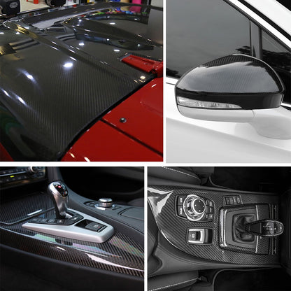Adesivos de carro de fibra de carbono 6D de alto brilho em vinil, protetores, acessórios para capa de telefone, laptop e moto