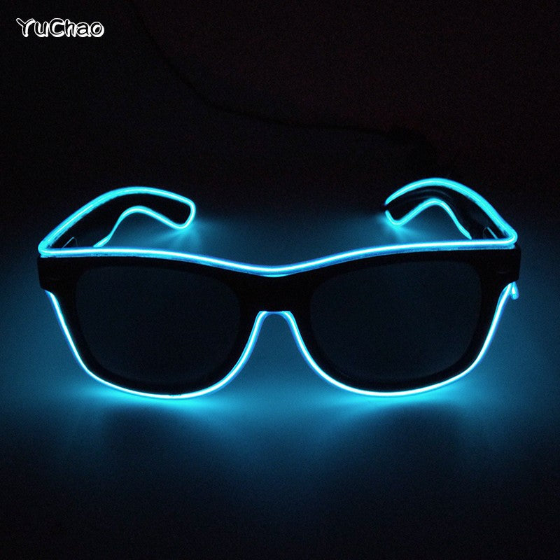 Led Luminous Glasses Bar Masquerade Concert Rave Goggles Rainbow Space Robot Futuristic Led DJ LIGHT Glasses Star Y2k Glasses