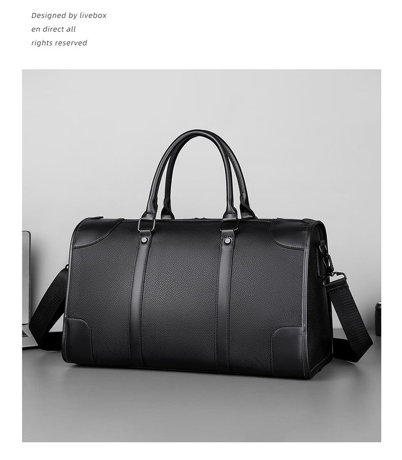 Men‘s Luxe Business Travel Bag Large Capacity with 15.6' Laptop Waterproof PU Material Lightweight for Trip Gym Bolsos de Viajes