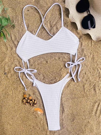 Sexy hollow tie swimsuit One Piece bikinis Swimwear halter high waist backless lace up bathing suit beach outfits bodysuits