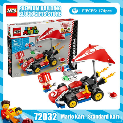LEGO Blocos de Construção Série Super Mario 72032 Kart Padrão Quebra-cabeça Infantil Blocos de Construção Brinquedo de Presente