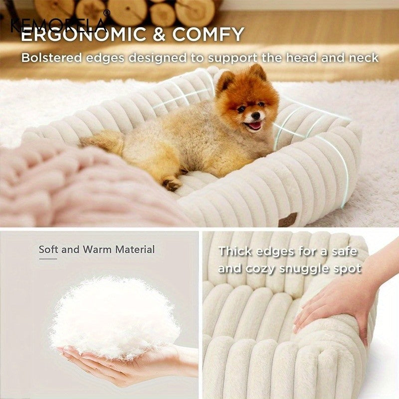 Cama Ortopédica Luxuosa para Cães - Colchão com Suporte de Alta Resiliência para Todas as Estações, Cama Macia para Animais de Estimação de Porte Médio e Grande, para Quarto