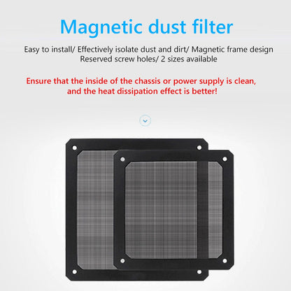 80mm 90mm 120mm 140mm PC Chassis Cooling Fan Dust Filter Magnet Dustproof Mesh Cover Computer Chassis Net Guard with Hole