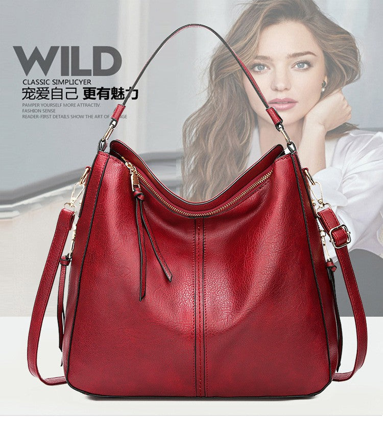 New women's handbag, single shoulder crossbody bag, PU women's tote bag, large capacity women's bag