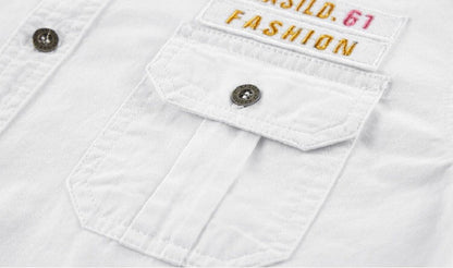 Spring Autumn New Men Long Sleeve Cargo Polo Shirt Casual Fashion Cotton Shirt Male Tactic Military Embroidery Tops