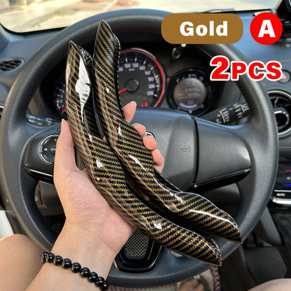 38cm Car Steering Wheel Covers Booster Micro Fiber Leather Auto Interior Decorative Accessories Universal Carbon Fiber Looking