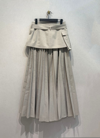 Spring Summer Vintage Japanese Casual Skirts Women Three-dimensional Two-piece Skirt High Waist All-match Pleated Faldas Mujer