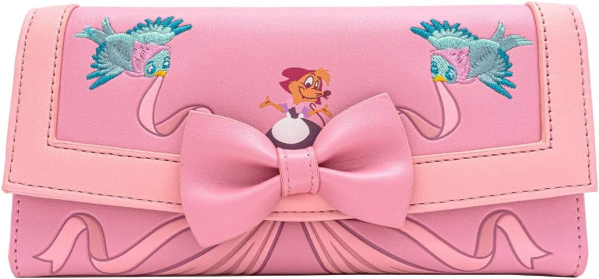 Mochila Loungefly Mini Princessa Gus e Jaq Teacup 70º Aniversário Lenticular Série Cinderela
