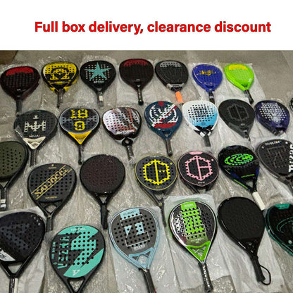 Raquetes de Padel de Carbono Profissionais 3K/12K para Homens, Superfície Áspera com Núcleo de Espuma de Memória Macia em EVA para Treinamento