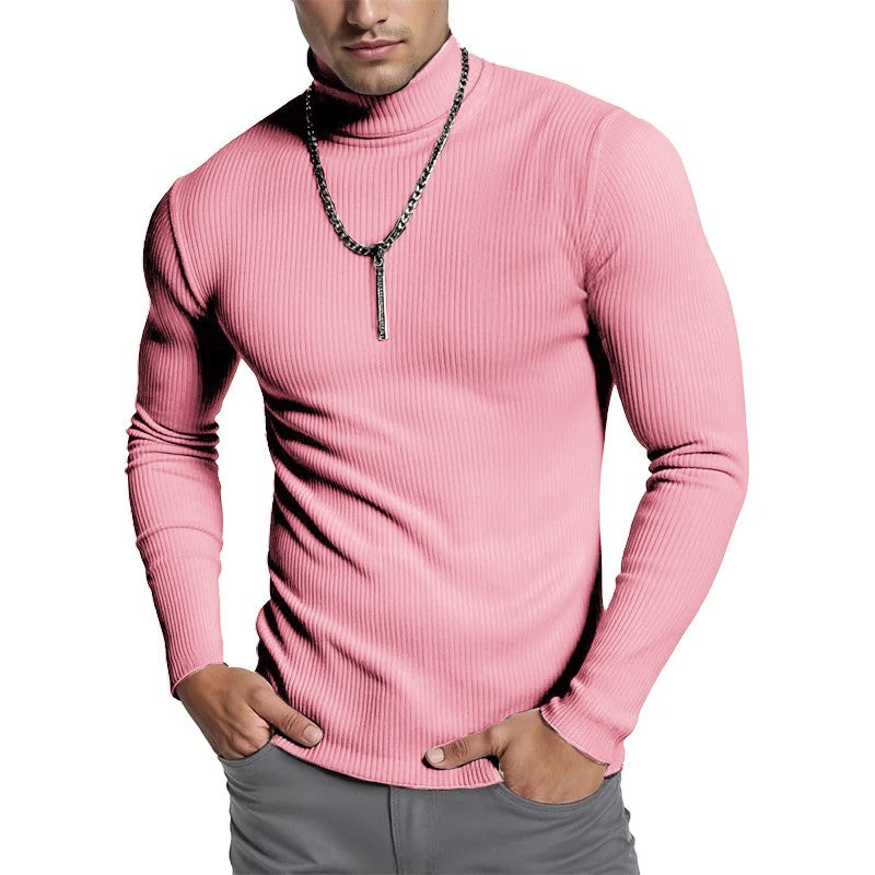 Animal Game Luxury Men's Cold Blouse Casual Sweaters Turtleneck Pullover Basic Tshirts Stripes Streetwear Warm Coats Knit Men