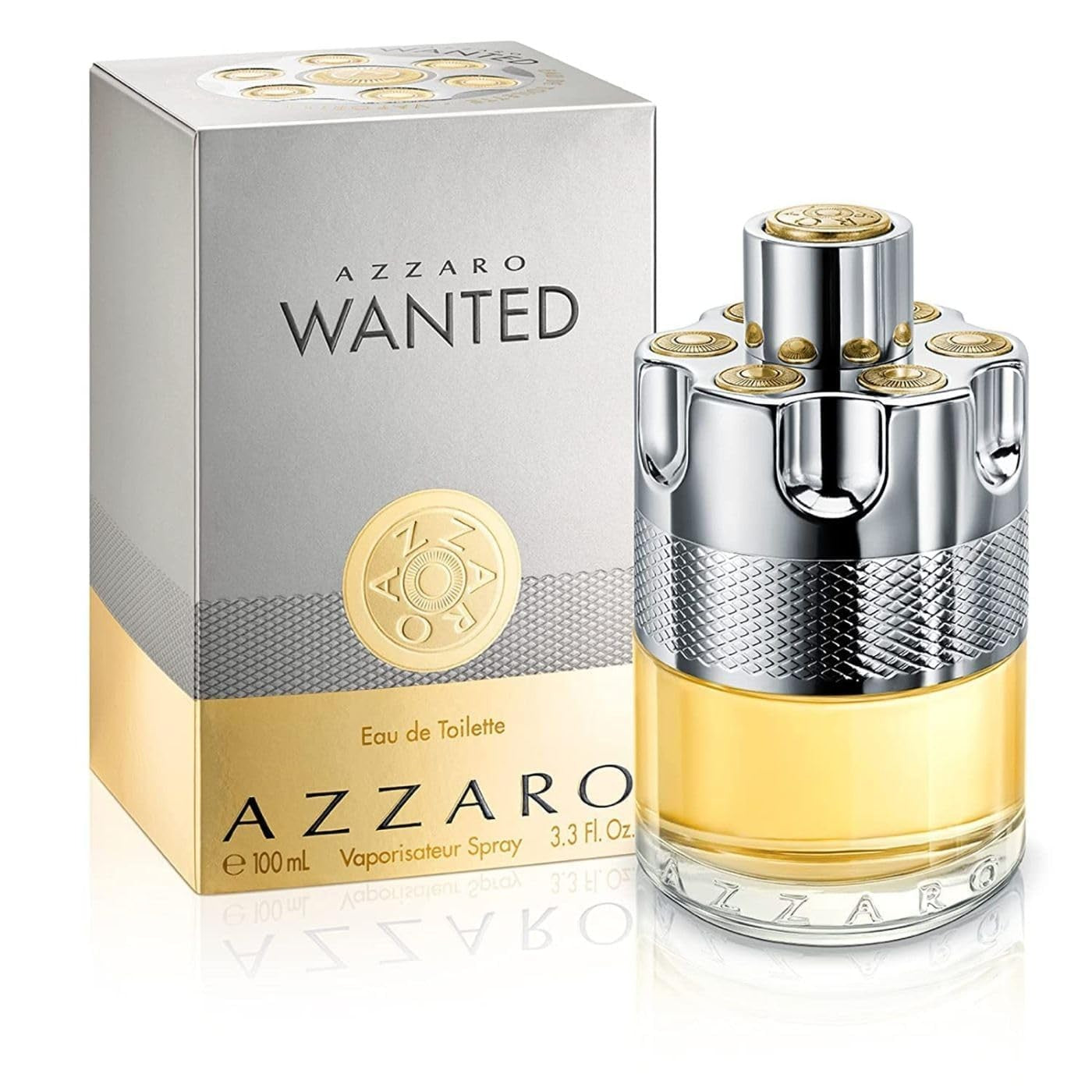 Azzaro Wanted Eau de Toilette - Vibrant & Irresistible Mens Cologne - Woody, Citrus & Spicy Fragrance - Fresh Notes of Cardamom,