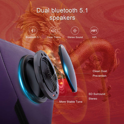 Cadeira Gamer GTPLAYER com Alto-falantes Bluetooth, Apoio para os Pés e Design Ergonômico, Cadeira de Escritório e para Videogame Série Dragão