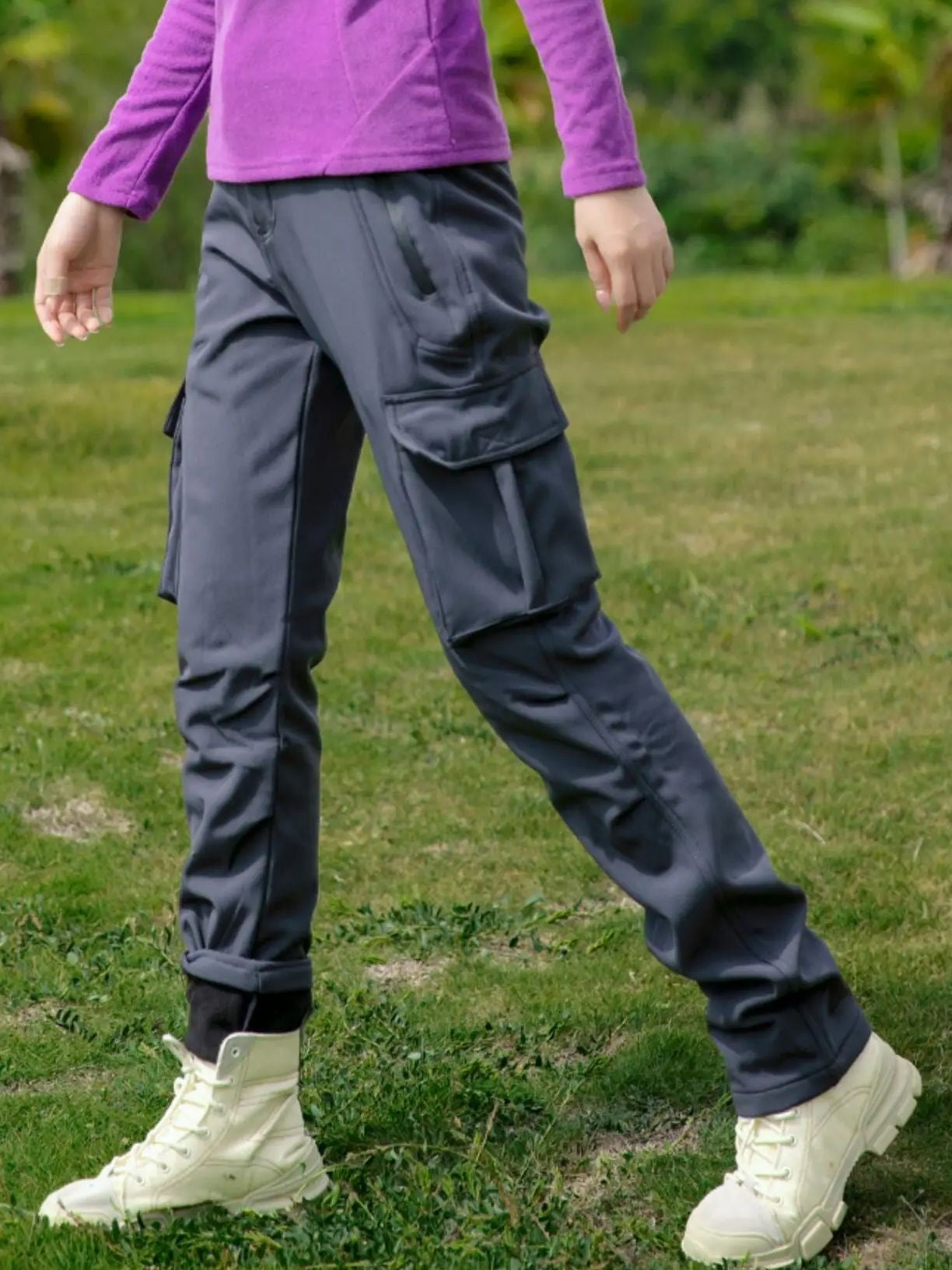 Thick Warm Fleece Winter Pants Women Waterproof Hiking Trekking Camping Skiing Soft Shell Pants Outdoor Windproof Trousers