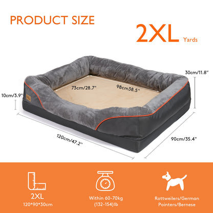 Cama Para Cachorro Grande Macia Confortável Antialérgica Quente de Lã Capa Removível Lavável Cama Para Animais de Estimação Impermeável