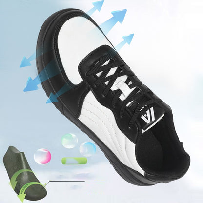 2025 New Mens Casual Shoes Leather Fashion Breathable Sneakers Anti Slip Travel Shoes Lace Up Flats Shoes Comfortable Men Shoes