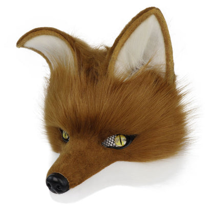 Wolf Mask Half Face Animal Dog Fox Werewolf Masks for Halloween Party Cosplay Costume Props