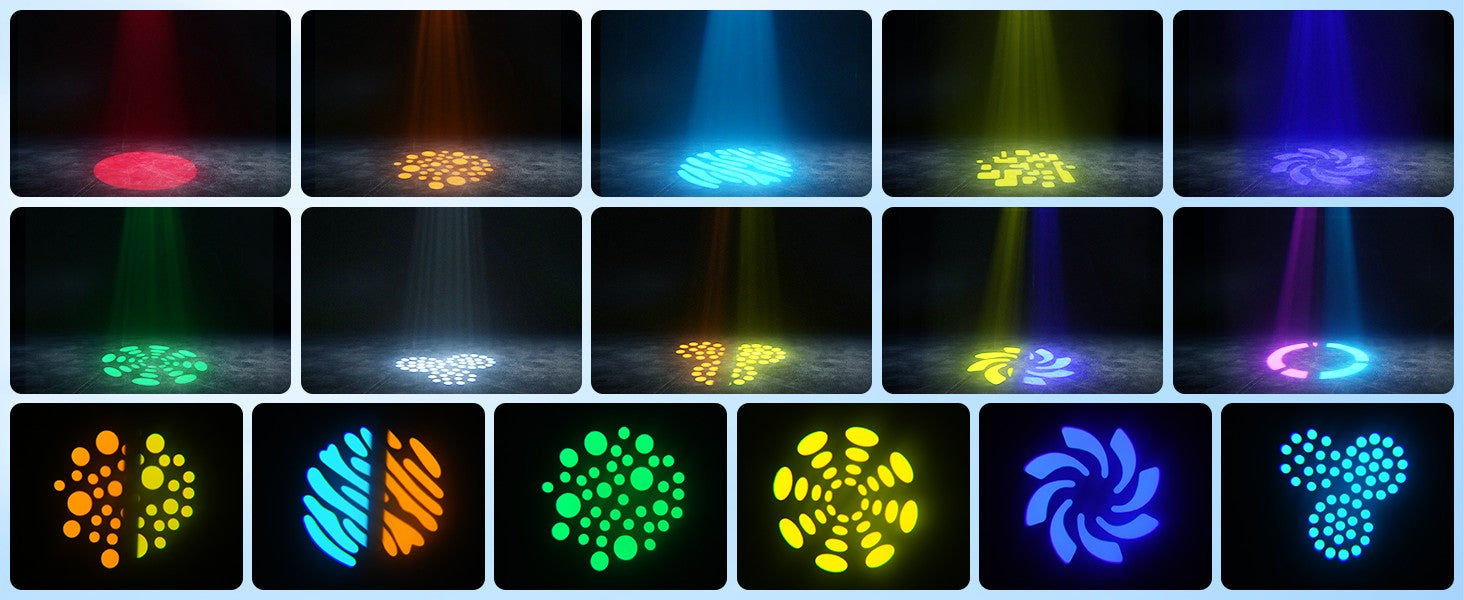 U`King 4Pcs 30W Beam Gobo Moving Head Lights RGBW LED Stage Lights DMX512 Spotlights For DJ Disco Wedding Party Stage Lighting