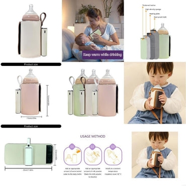 Insulated Baby Bottle Heater LED Display 5800mAh Battery Night Feeding Essential L8RB