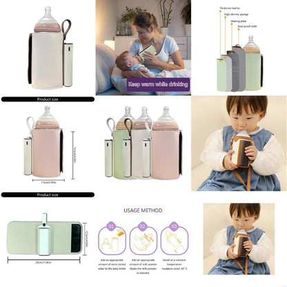 Insulated Baby Bottle Heater LED Display 5800mAh Battery Night Feeding Essential L8RB