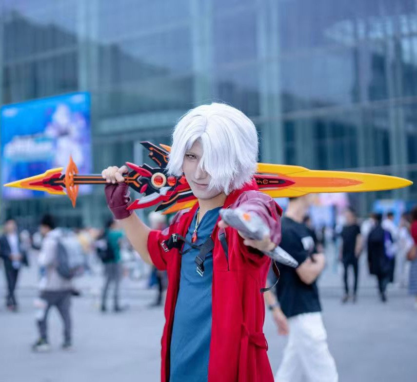 Devil May Cry 5 Dante Cosplay Costume Game DMC 5 Dante Wig Windbreaker Gloves Top Pants Disguise Suits Party Fantasia Outfits