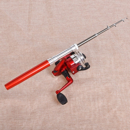 1 Conjunto de Vara de Pesca de Carretilha Telescópica Mini Portátil de Bolso, Haste de Carbono com Carretilha de Liga de Alumínio, Ultraleve para Alimentador de Peixe