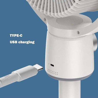 USB Charge-in Use Air Circulation Fan Household Electric Fan Turbine Silent Convection Floor Fan Timing, Operated Mini Fan