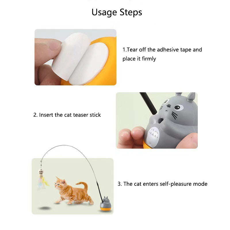Brinquedo para gato chinchila, engraçado, com fio de aço, varão longo, penas, fofo, para gatinhos, pesca, auto-recreação, para aliviar o estresse