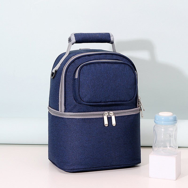 Mommy Bag Milk Storage Breast Pump Maternity Cooler Double Layer Insulation  Fresh Keeping Baby Food Backpack Feeding Bottle