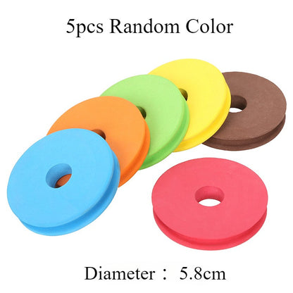 5/10pcs Fishing Foam Bobbin Diameter 4.5/5.8/6.8/10cm EVA Foam Spool Fishing Winding Board Mixed Color Fishing Line Winding Coil
